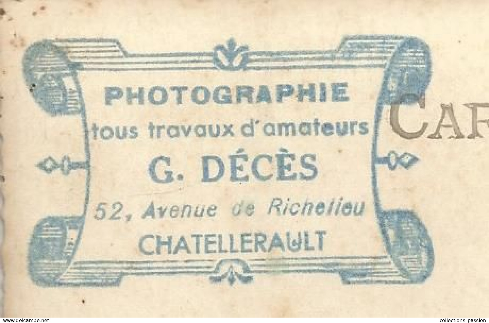 Cp, Carte Photo G. Décés , CHATELLERAULT,  Foire, Vierge - Ferias