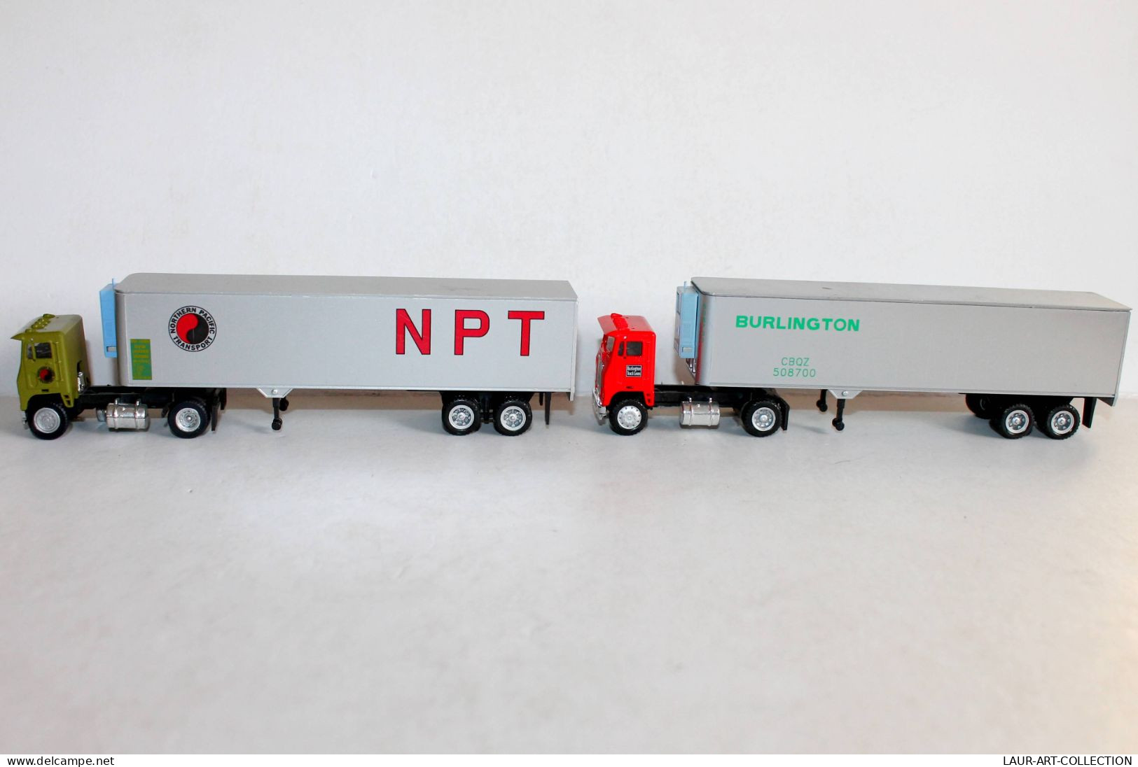 CAMION POIDS LOURD 1/87 NPT NORTHERN PACIFIC & BURLINGTON TRACTEUR SEMI REMORQUE - AUTOMOBILE MINIATURE (1712.77) - Echelle 1:87