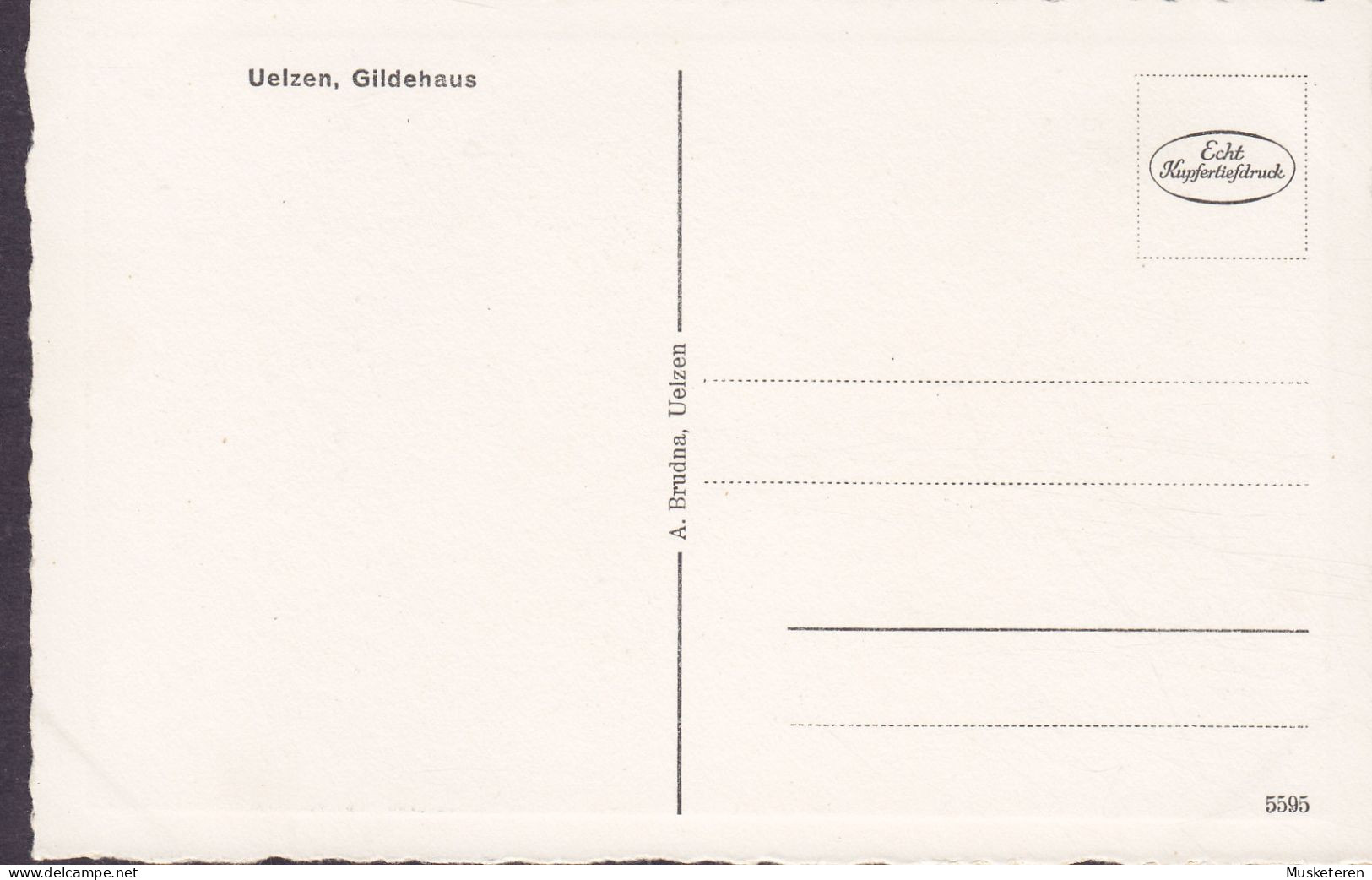 Germany PPC Uelzen, Gildehaus Verlag A. Brudna, Uelzen Echte Kopfertiefdruck (2 Scans) - Uelzen