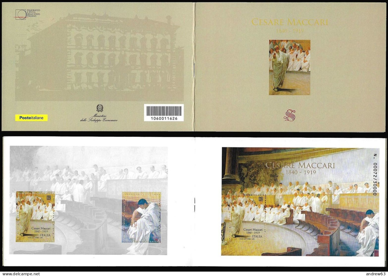 ITALIA - ITALY - ITALIE - 2019 - Libretto Cesare Maccari - LP1 - Nuovo - MNH/** - Postzegelboekjes