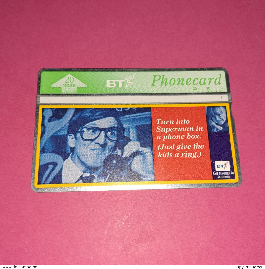 20 Units BT Phonecard - Dos Noir N°351D36183 - BT Advertising Issues