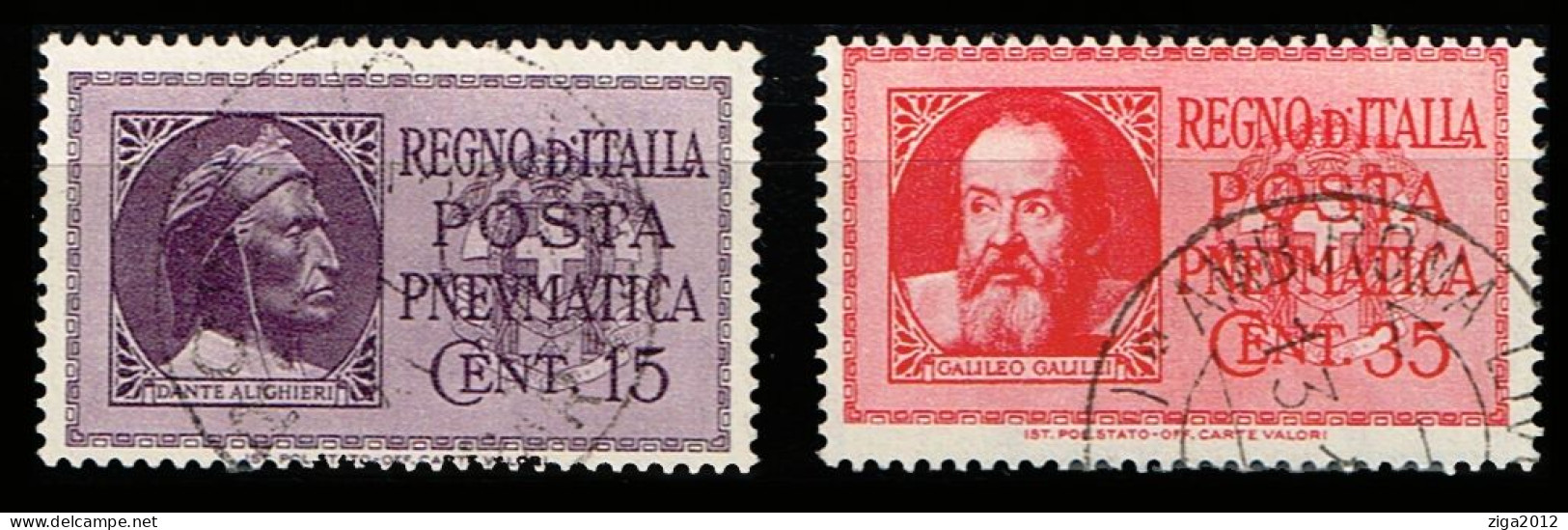 ITALY 1933 SERIE COMPLETA DEI FRANCOBOLLI DI POSTA PNEUMATICA - ANNULLATI - Pneumatic Mail
