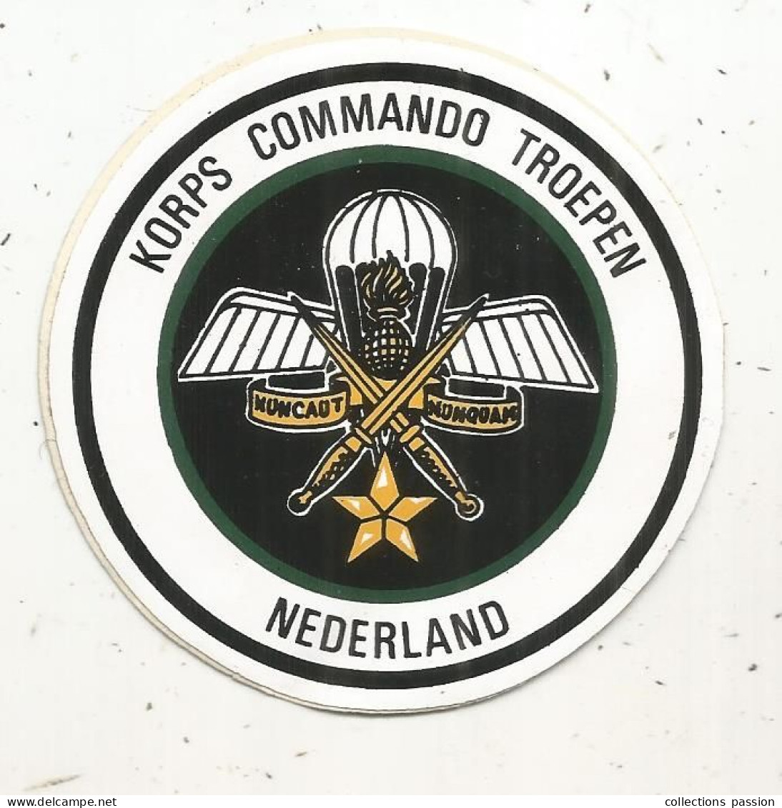 Autocollant ,  Militaria, Militaire, KORPS COMMANDO TROEPEN,  NEDERLAND - Other & Unclassified