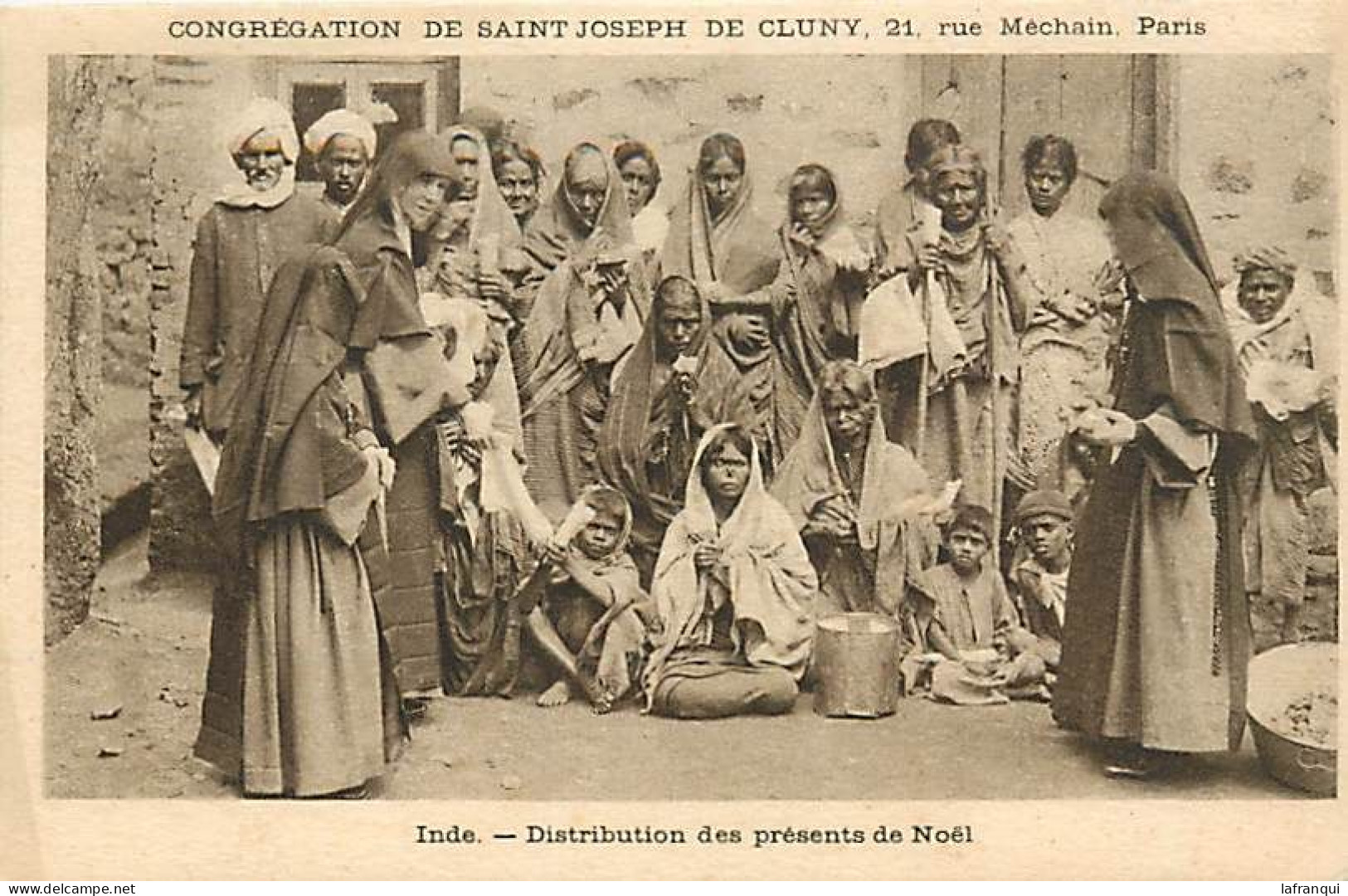 Pays Div-ref CC644-christianisme-missions-inde -india -congregation De St Joseph De Cluny -paris -presents De Noel - - Missions