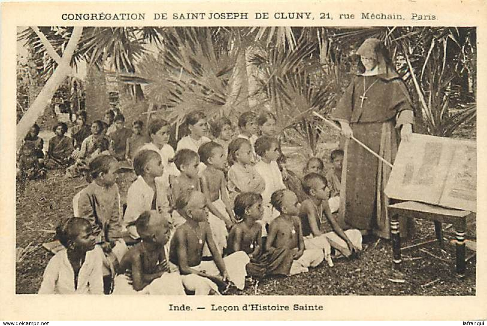 Pays Div-ref CC643-christianisme-missions-inde -india -congregation De St Joseph De Cluny -paris -ecole -ecoliers - - Missions