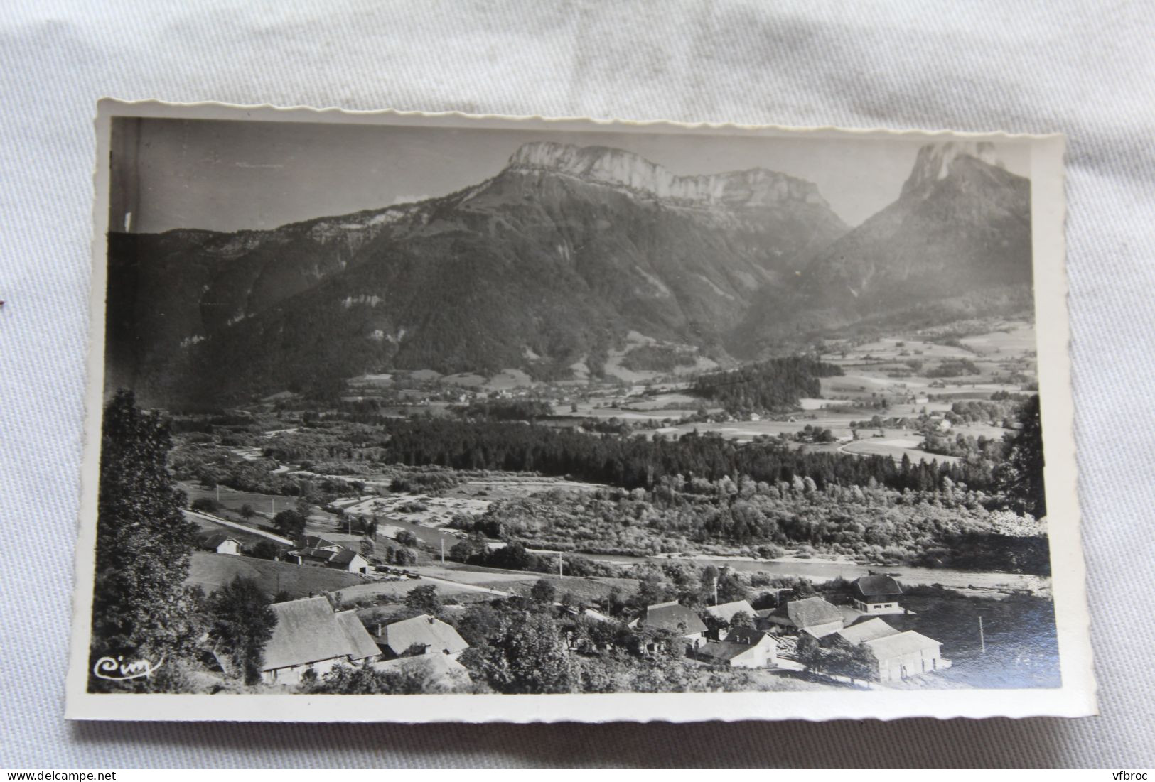 Cpsm, Dingy Saint Clair, Hôtel Du Fier, La Rivière Et Les Dents De Lanfon, Haute Savoie 74 - Dingy-Saint-Clair