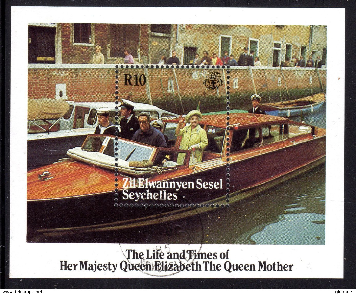 SEYCHELLES ZIL ELWANNYEN SESEL - 1985 LIFE & TIMES OF QUEEN MOTHER MS FINE USED SG MS119 - Seychelles (1976-...)