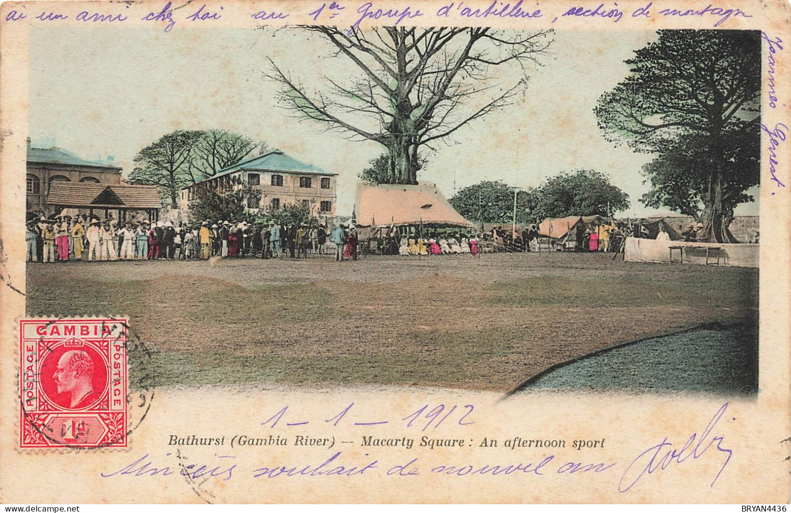 GAMBIE - BATHURST - (GAMBIA RIVER) - MACARTY SQUARE - AN AFTERNOON SPORT - Gambie