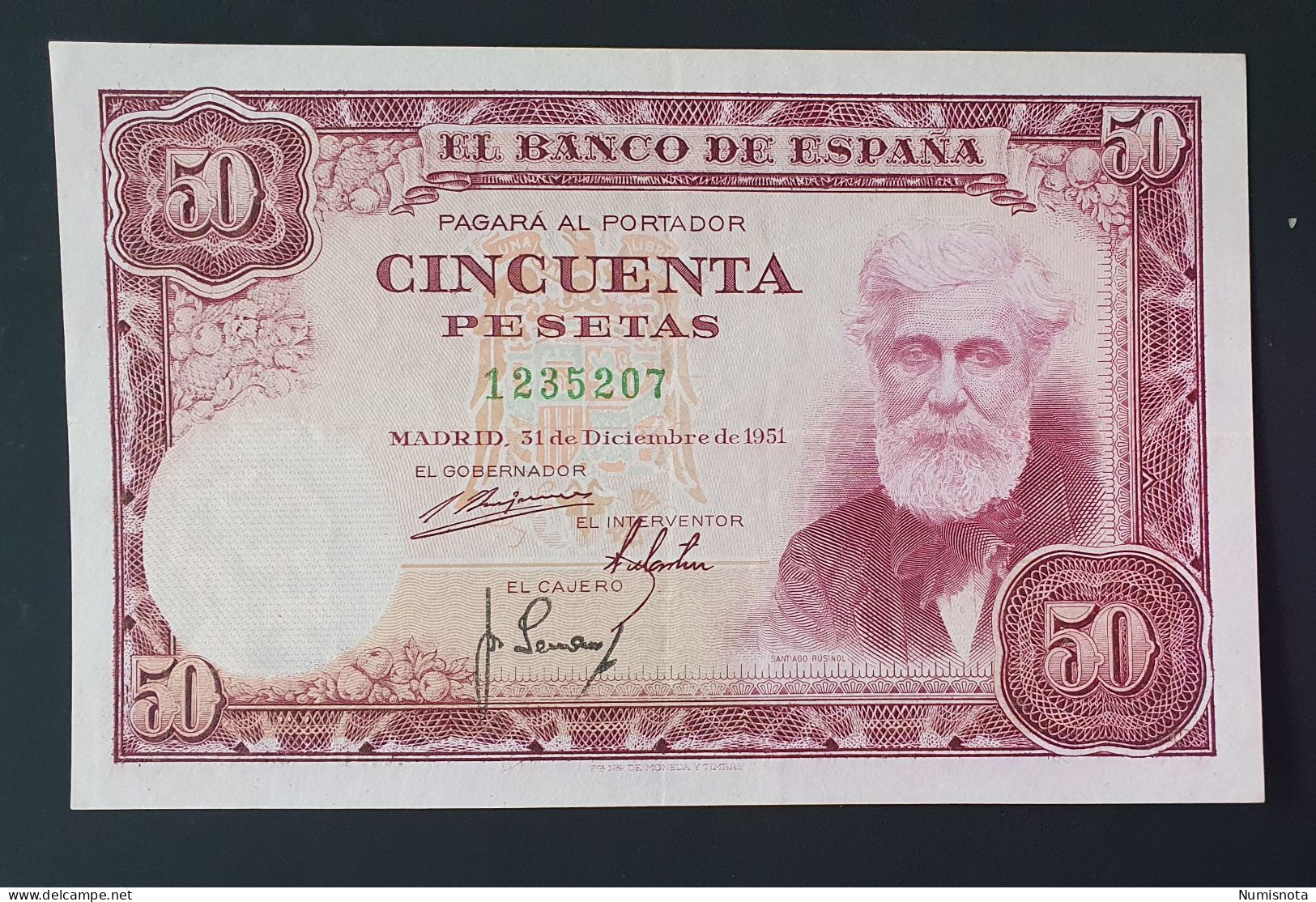 España Billete 50 Pesetas 1951 SIN SERIE - 50 Pesetas