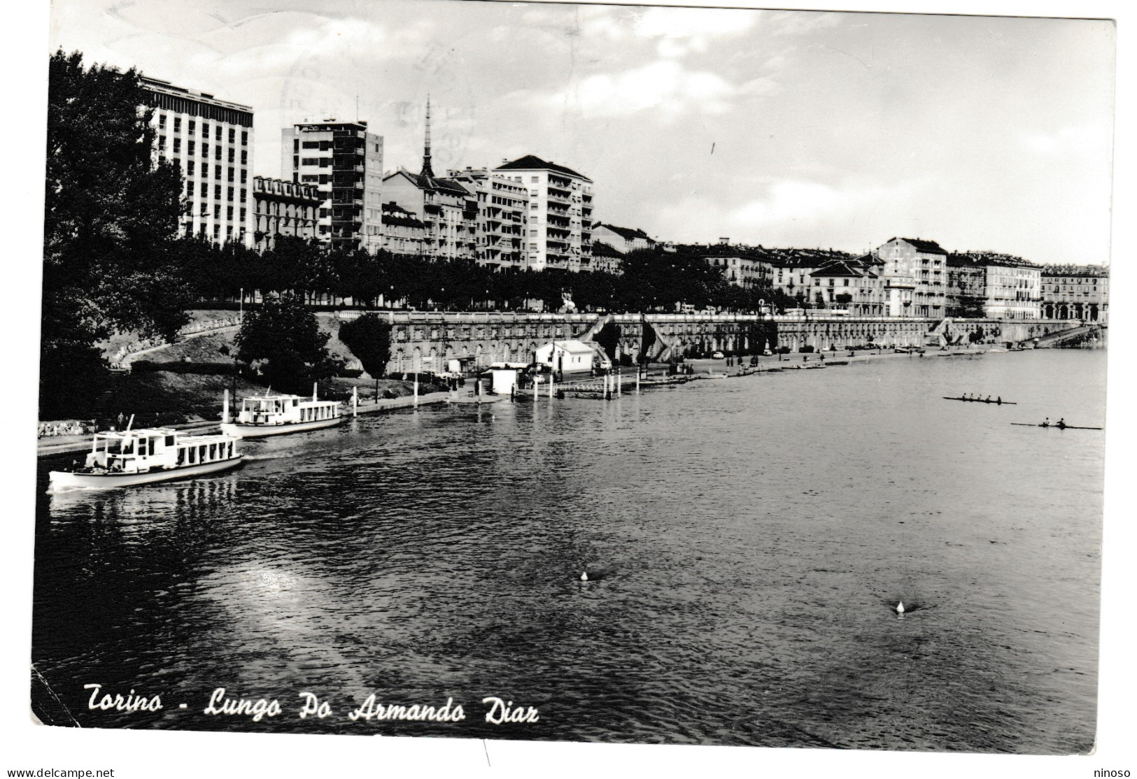 ITALIA ITALY   TORINO  LUNGO PO ARMANDO DIAZ  CARTOLINA VIAGGIATA  NEL 1965 - Fiume Po