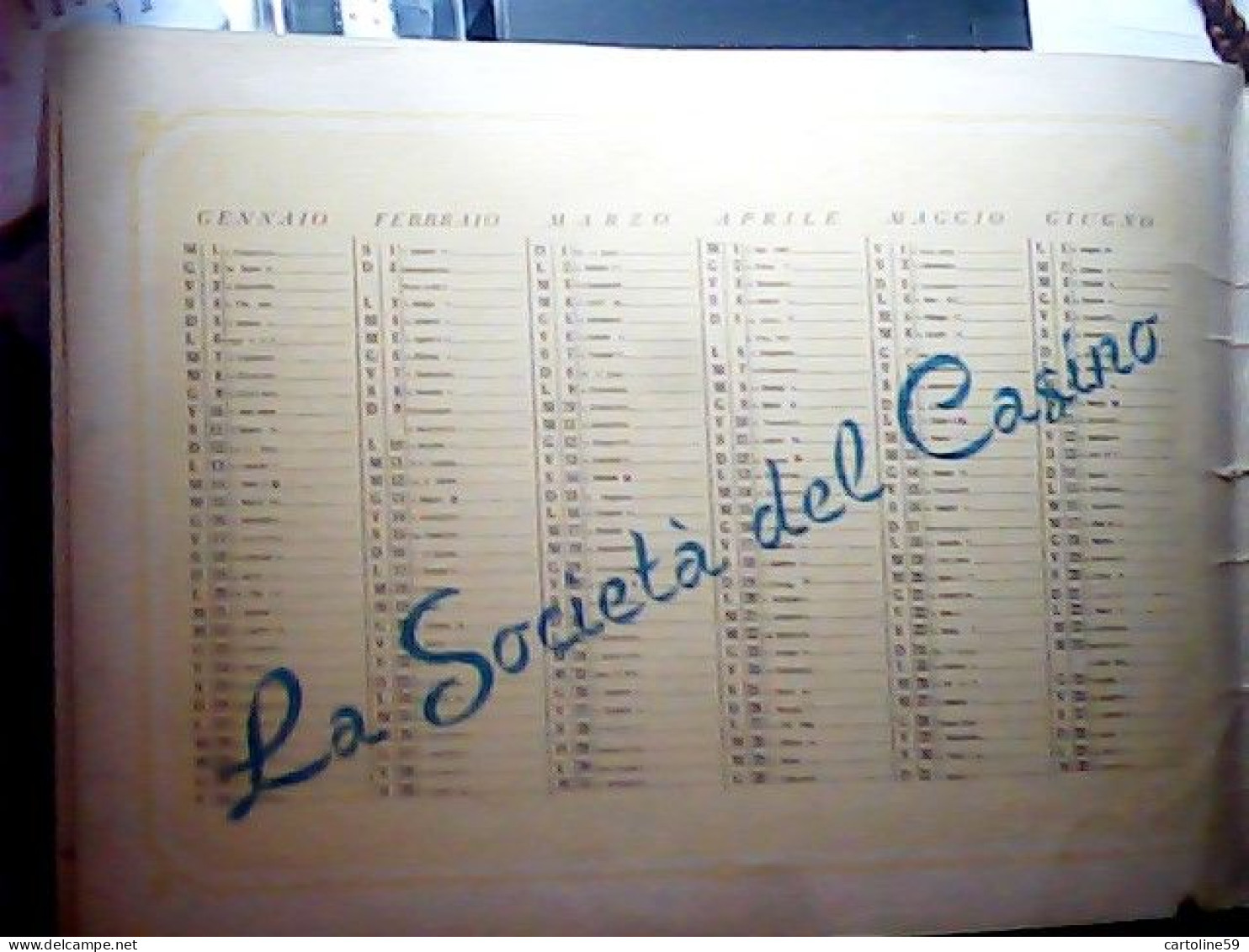 REGGIO EMILIA CIRCOLO DELLA SOCIETA' DEL CASINO CALENDARIO 1964 CONCERTI FESTE ELENCO SOCI  JH9730 - Big : 1961-70