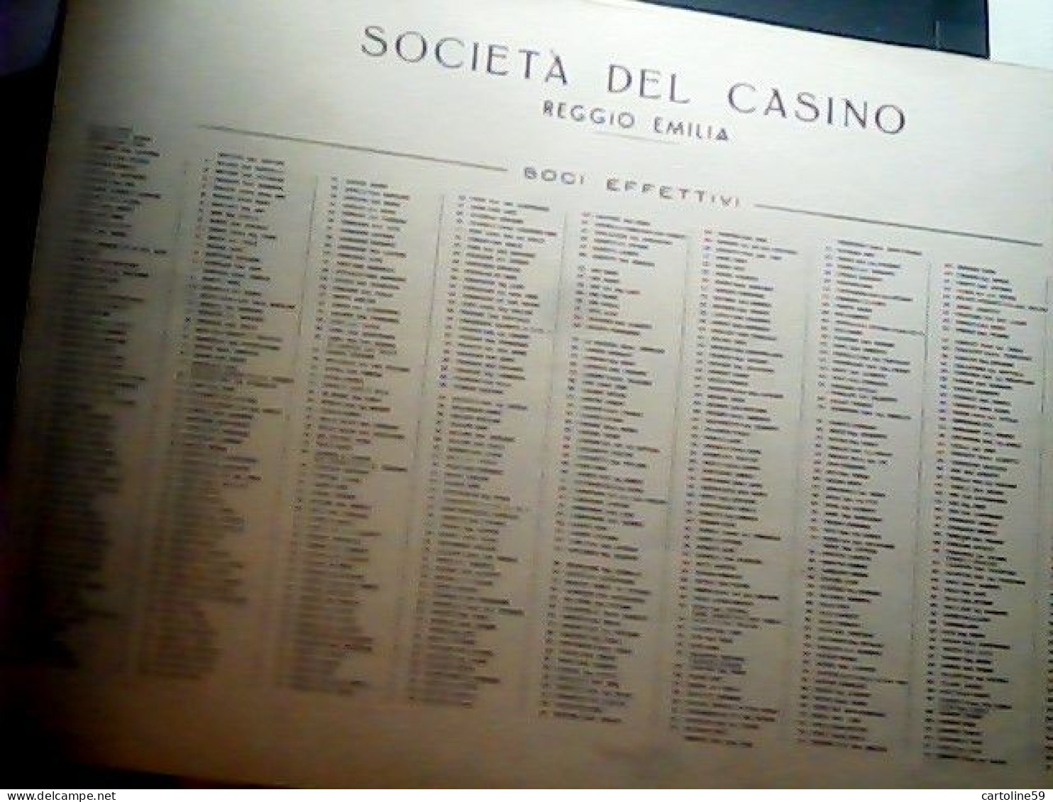 REGGIO EMILIA CIRCOLO DELLA SOCIETA' DEL CASINO CALENDARIO 1964 CONCERTI FESTE ELENCO SOCI  JH9730