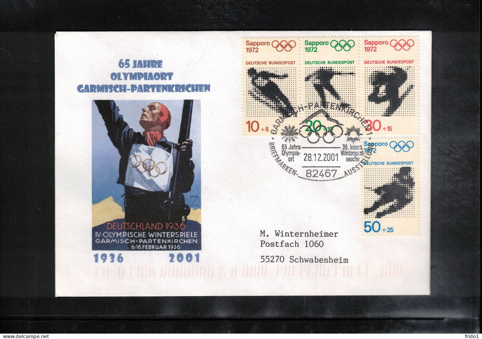 Germany 2001 Garmisch-Partenkirchen 65th Anniversary Of Olympic Games-International Winter Sports Week - Inverno1936: Garmisch-Partenkirchen