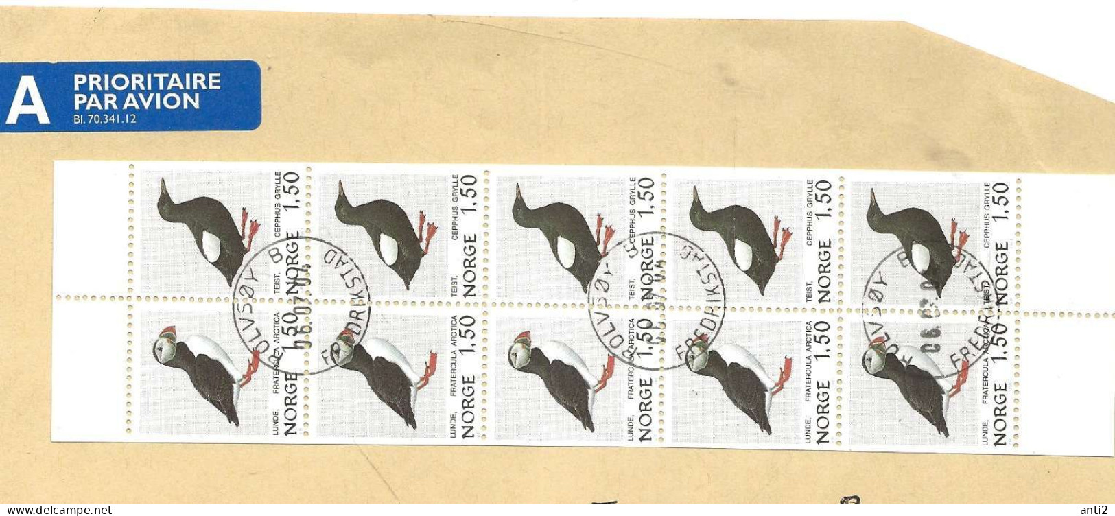 Norge Norway 1981 / 2004 Stamps Booklet-pane With Mi 829-830   Cancelled On Paper - Briefe U. Dokumente