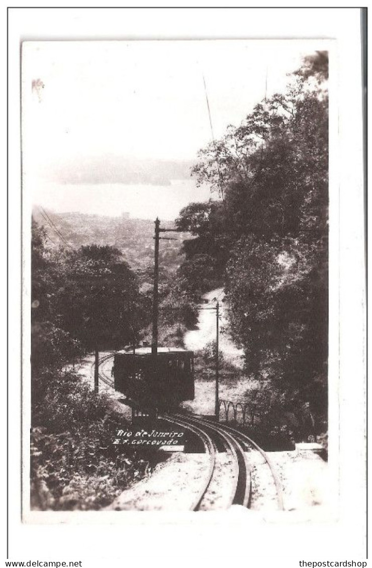 RP BRASIL Brazil RIO DE JANEIRO Estrada F.do Corcovado Funicular Railway CHEMIN DE FER UNUSED - Rio De Janeiro