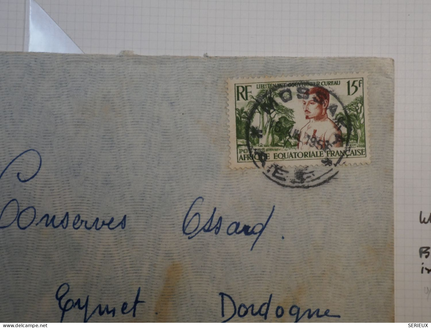 AR25 AEF  BELLE LETTRE  1957  PETIT BUREAU MOSSAKA   A EYMET  FRANCE+++AFFRANC. PLAISANT++ - Briefe U. Dokumente