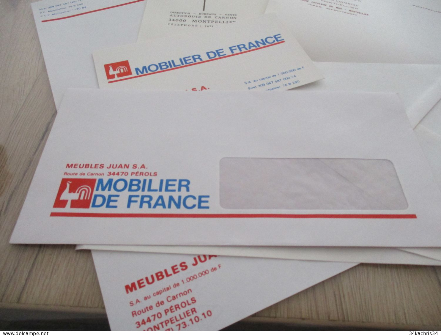 X7 Documents Publicitaires Commerciaux Mobilier De France Meuble Juan Montpellier Pérols - Old Professions