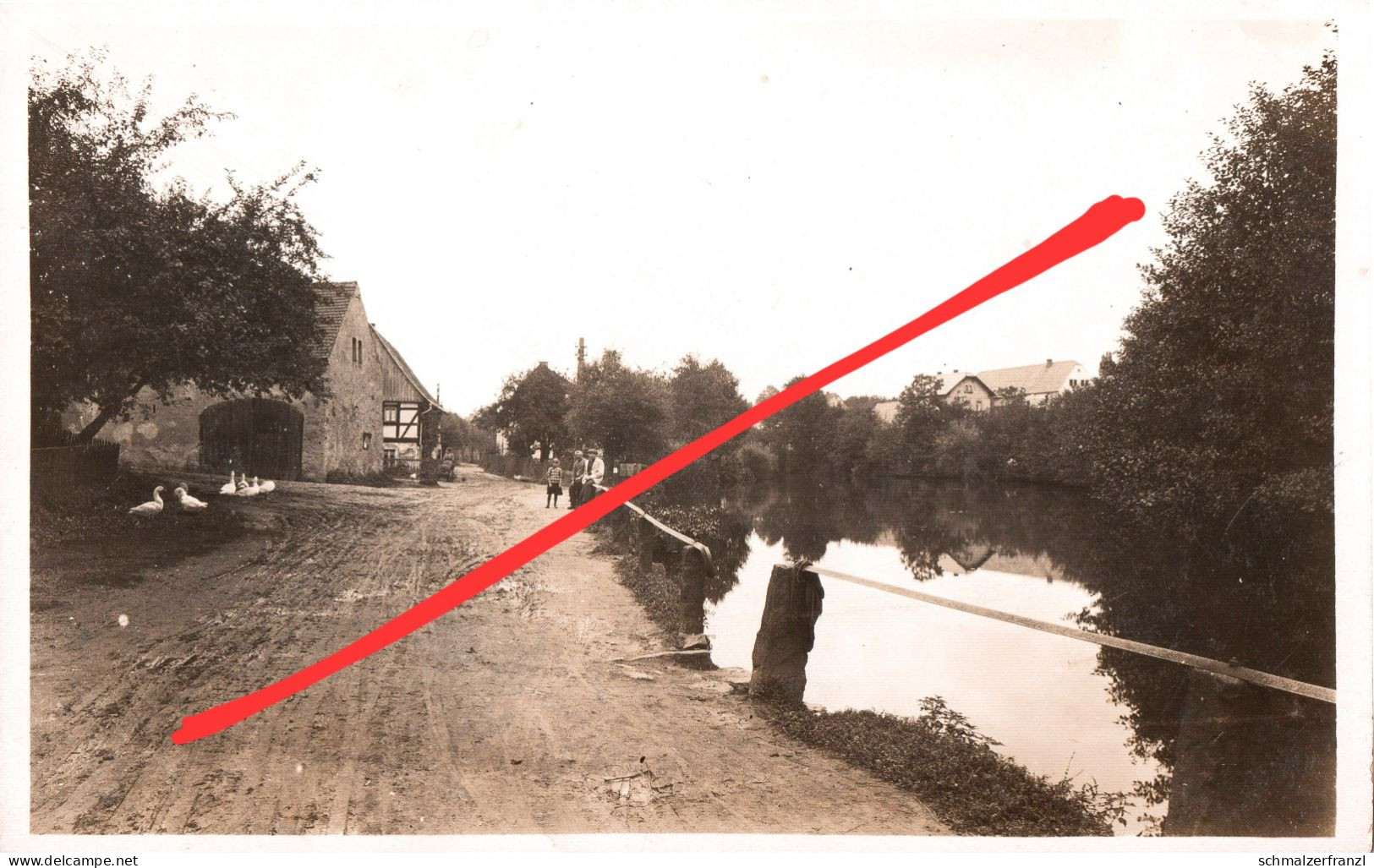 Foto AK Wallroda Mühlstraße Hauptstraße Röder Anger Arnsdorf Radeberg Kleinröhrsdorf Leppersdorf Kleinwolmsdorf Dresden - Radeberg