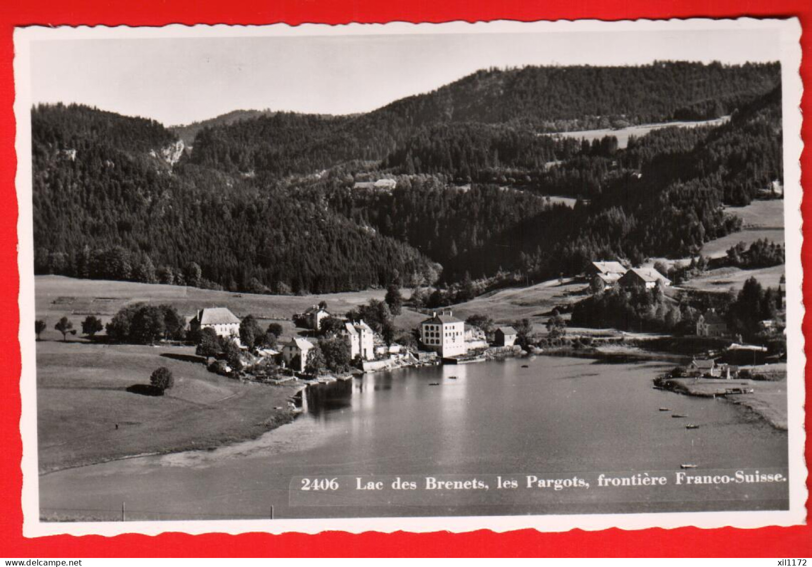 ZUW-06  Lac Des Brenets, Les Pargots Frontière Franco-Suisse Visa ACF 1939.  Non Circulé - Les Brenets