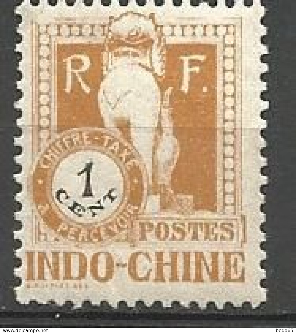 INDOCHINE TAXE N° 33 NEUF* LEGERE TRACE DE CHARNIERE  / MH - Postage Due