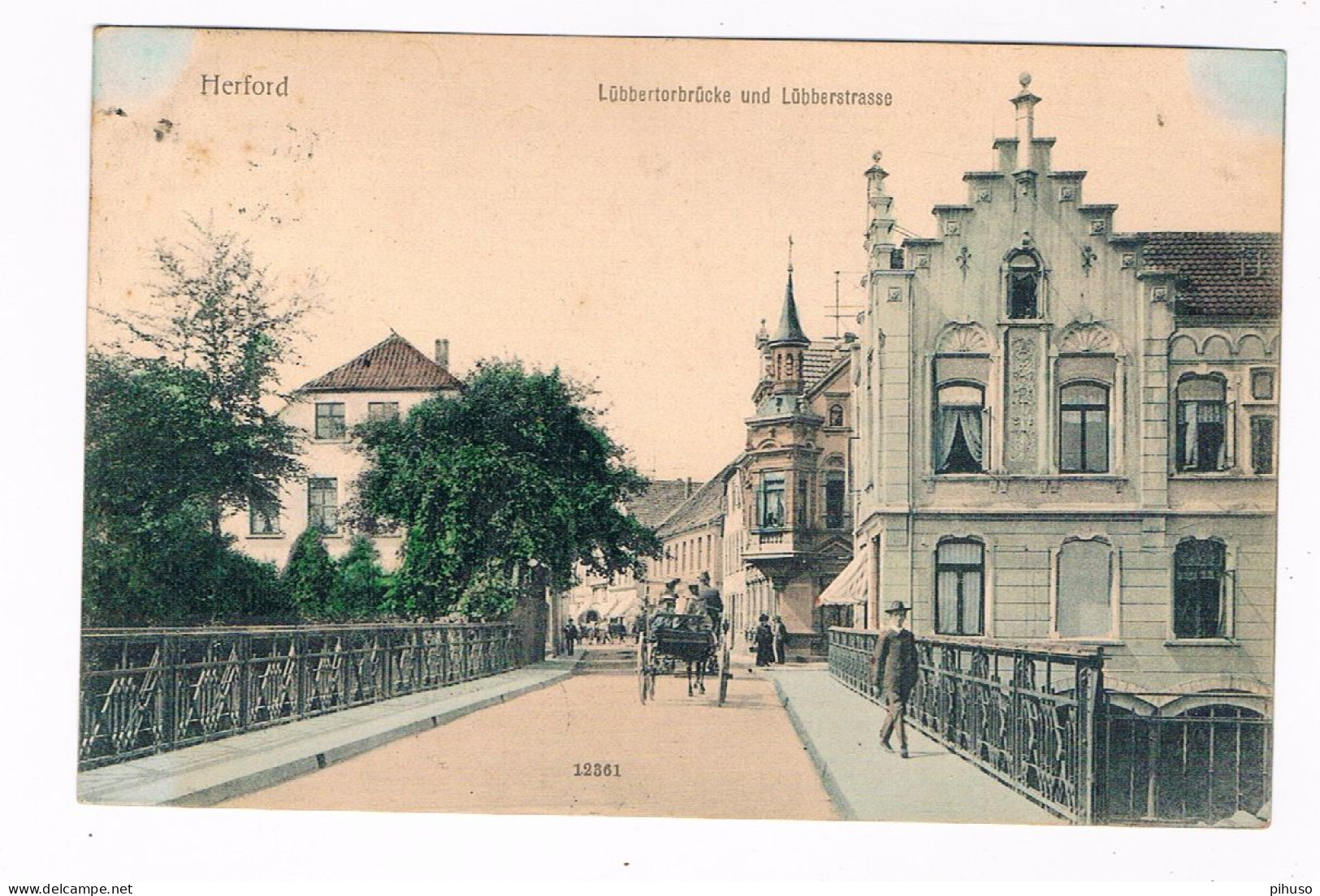 D-14906   HERFORD : Lúbbertorbrücke Und Lübberstrasse - Herford