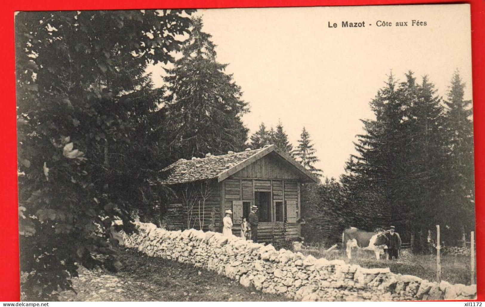 ZUW-13  RARE Le Mazot  Côte-aux-Fées. VaL De Travers. Chalet D'alpage ANIME. NC - Travers