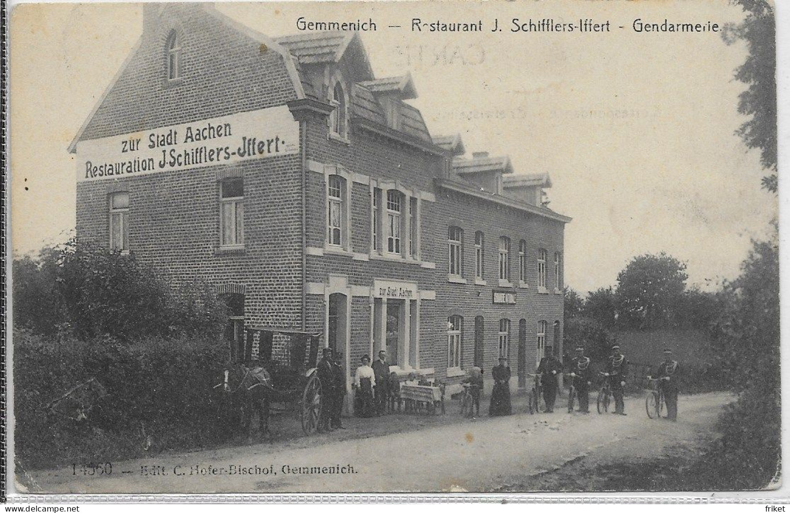 - 2992 - GEMMENICH (Plombieres , La Calamine ,Moresnet Et Environs )Restaurant Schiffers-Iffert  Gendarmerie - Blieberg