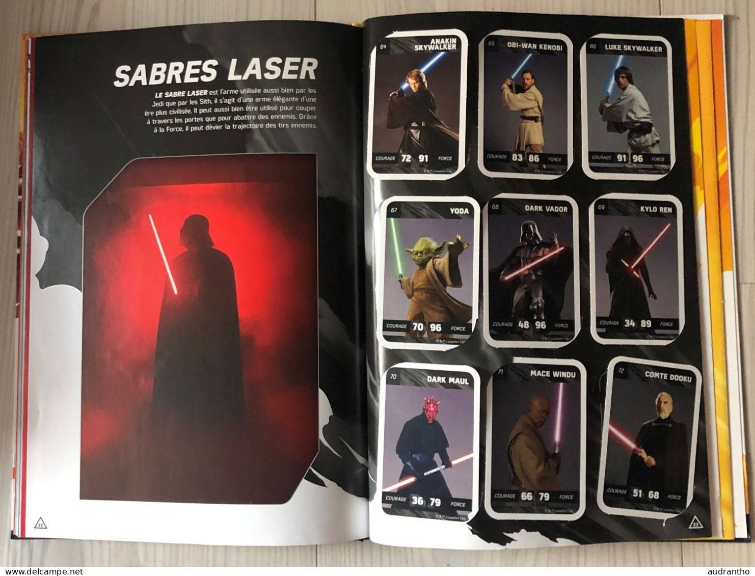 Album collector STAR-WARS - complet 90 cartes - Leclerc 2017