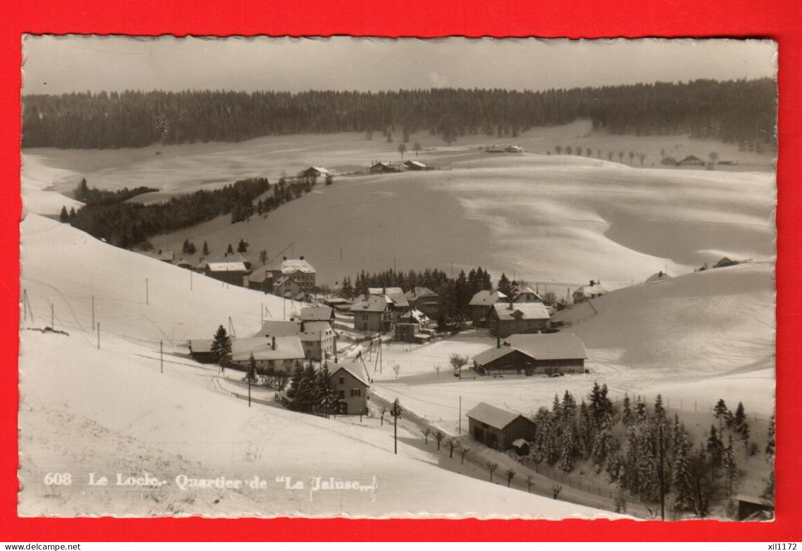 ZUW-28 Le Locle. Quartier De La Jaluse, En Hiver.  Circ. 1936 Vers Paris - Le Locle