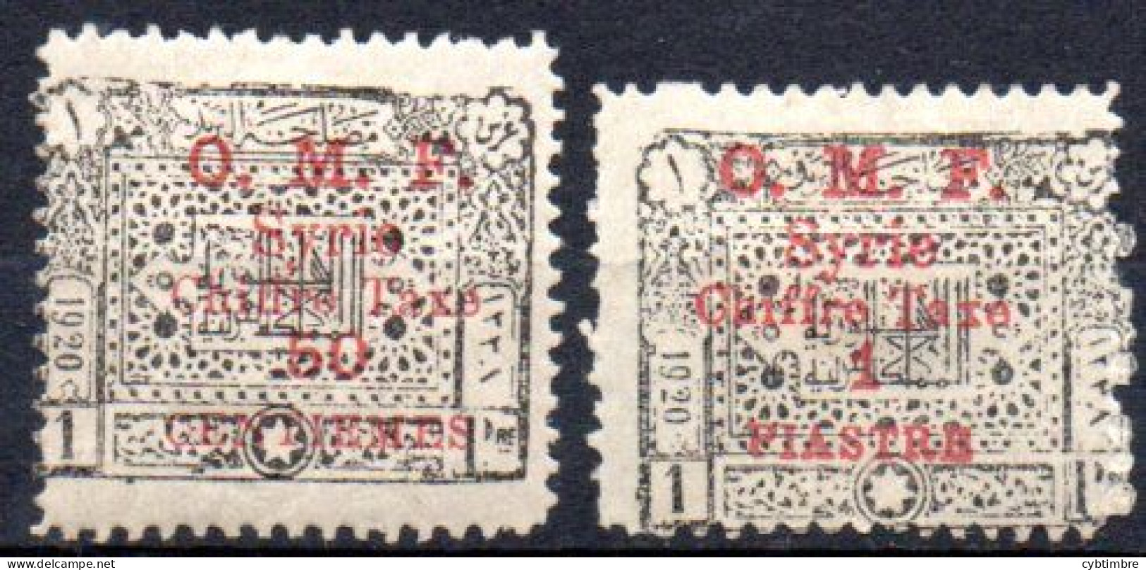 Syrie: Yvert N° Taxe 14/14A* - Postage Due