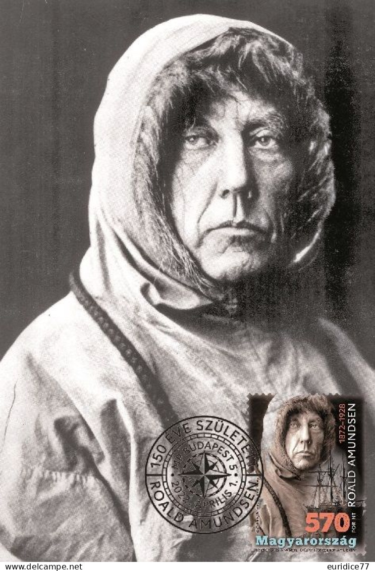 Hungary 2022 - Roald Amundsen Was Born 150 Years Ago Carte Maximum - Nuovi