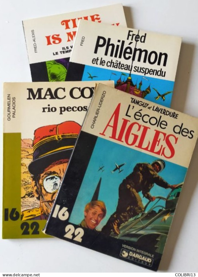 Lot De 4 Albums DARGAUD 16/22 PALACIOS Mac COY, FRED  Philemon & Time Is Money , UDERZO-CHARLIER  L'école Des Aigles - Wholesale, Bulk Lots