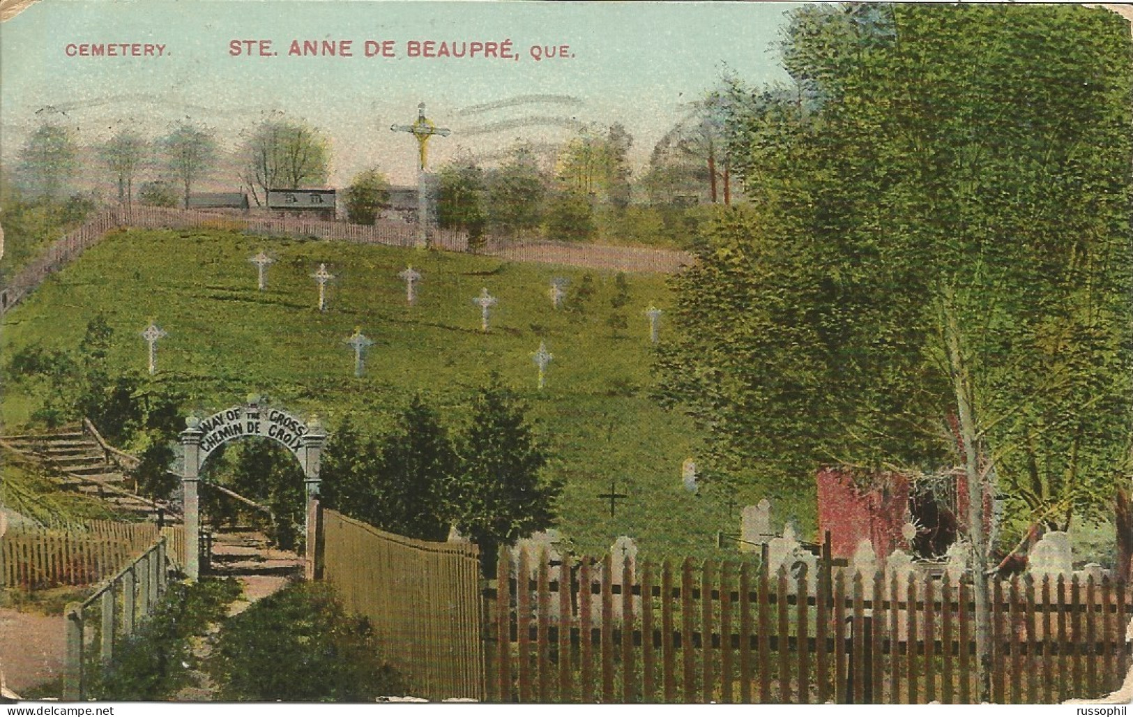CANADA - QUEBEC - STE ANNE DE BEAUPRE - CEMETERY - PUB. MONTREAL IMPORT CO. - 1914 - Ste. Anne De Beaupré