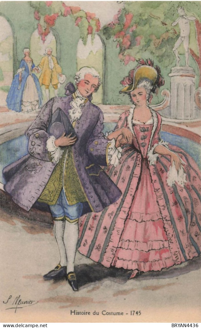 Georges MEUNIER - ILLUSTRATEUR - HISTOIRE Du COSTUME - MODE - 1745. - Meunier, G.