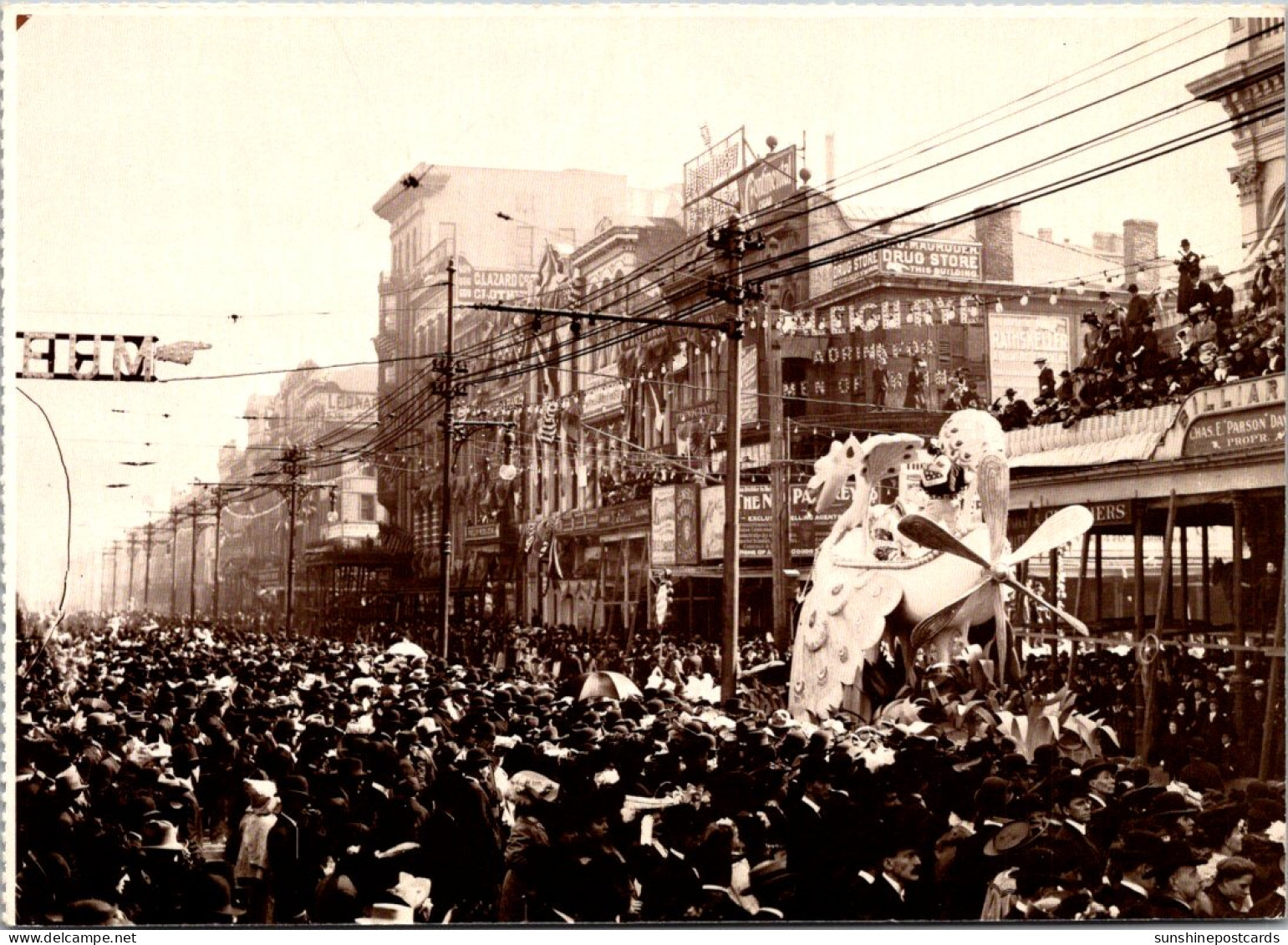 Louisiana New Orleans Rex Parade On Canal Street On Carnival Day Circa 1900 - New Orleans