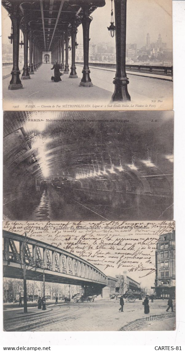 LOT/2810.......5 CPA PARIS...METROPOLITAIN - 5 - 99 Postcards