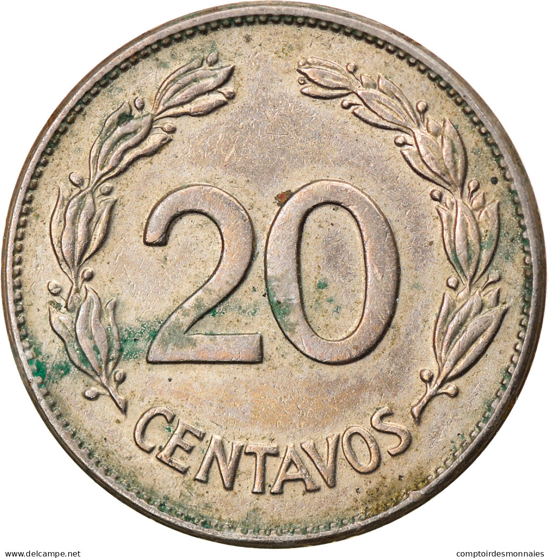 Monnaie, Équateur, 20 Centavos, 1946, TTB+, Copper-nickel, KM:77.1b - Equateur