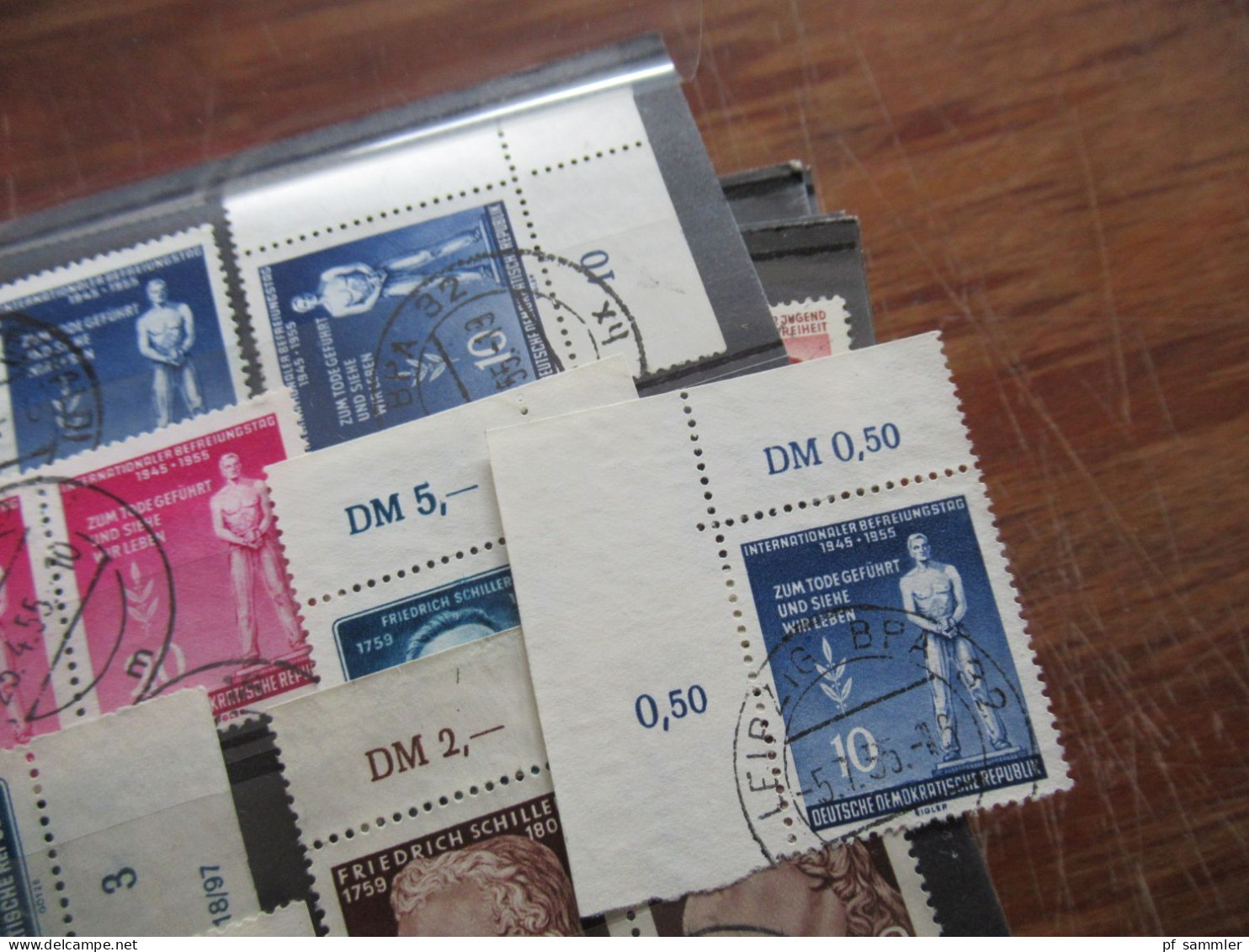 DDR Ab 1950er Jahre Steckkartenposten Mit Einigen Randstücken Gestempelt Und Ganz Wenige Ungebraucht! Fundgrube!! - Collections (sans Albums)