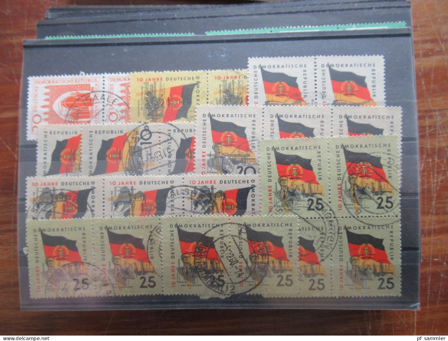 DDR ab 1950er Jahre Steckkartenposten mit einigen Randstücken gestempelt und ganz wenige ungebraucht! Fundgrube!!
