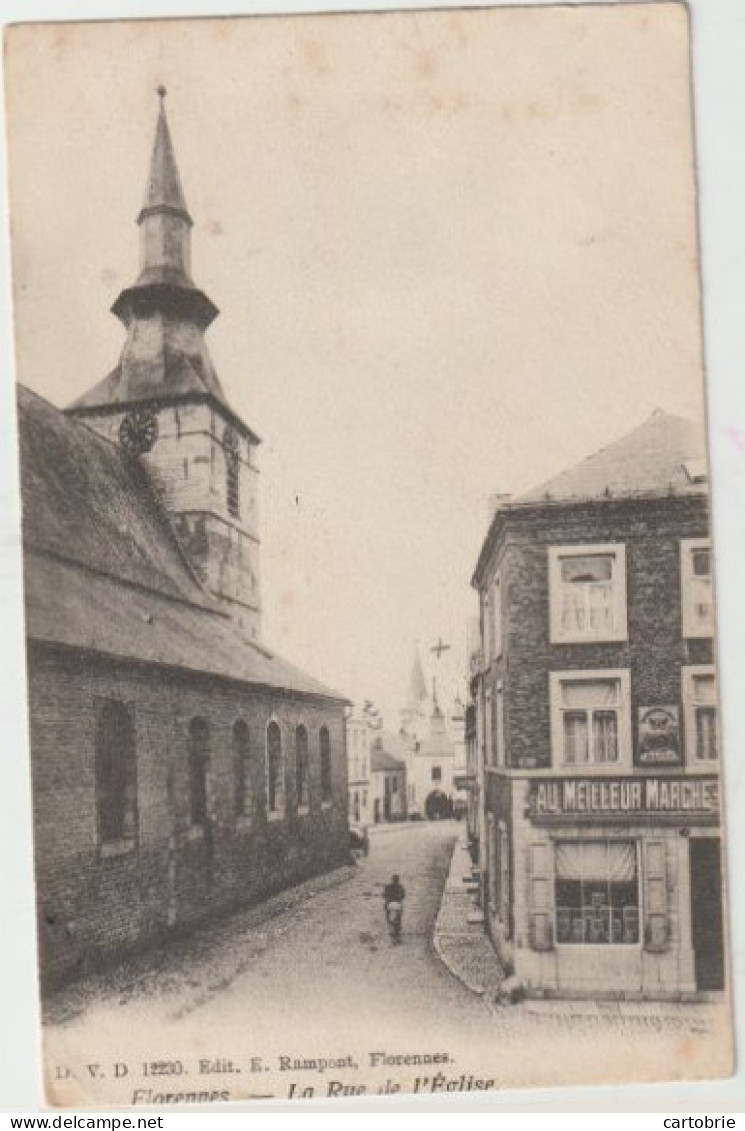 Belgique - FLORENNES - La Rue De L'Église - Florennes