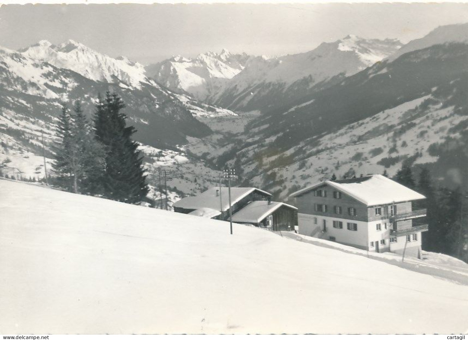 CPM GF-35574-Suisse -Pany Ob Küblis-Erholungsheim "Eben Ezer"mit Blick Ins Obere Prättigau-Envoi Gratuit - Küblis