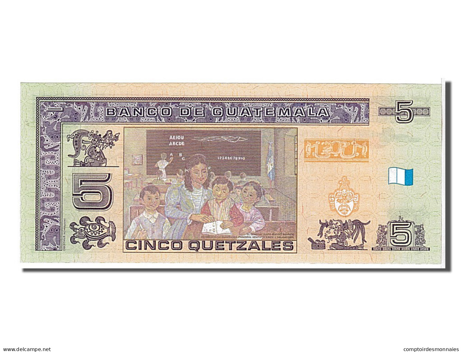 Billet, Guatemala, 5 Quetzales, 2008, KM:116, NEUF - Guatemala