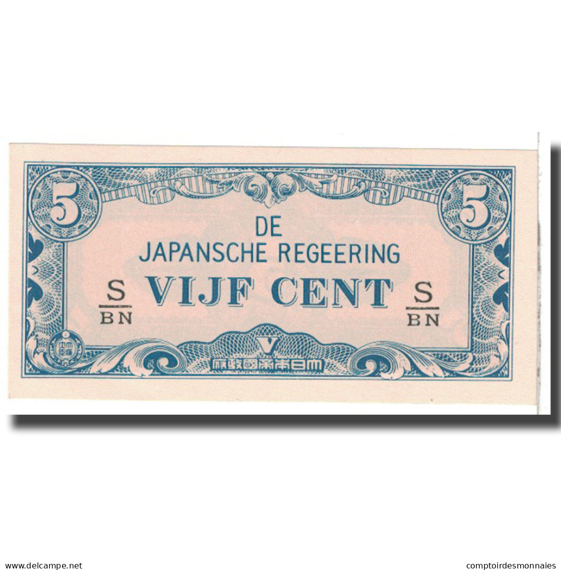 Billet, Netherlands Indies, 5 Cents, KM:120c, NEUF - Dutch East Indies