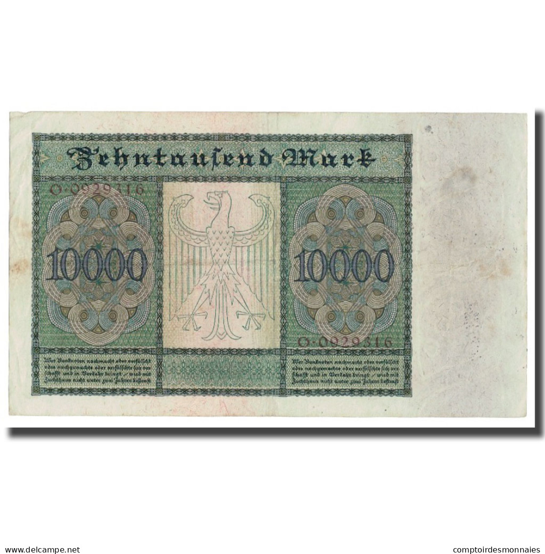 Billet, Allemagne, 10,000 Mark, 1922, 1922-01-19, KM:70, TTB - 10.000 Mark