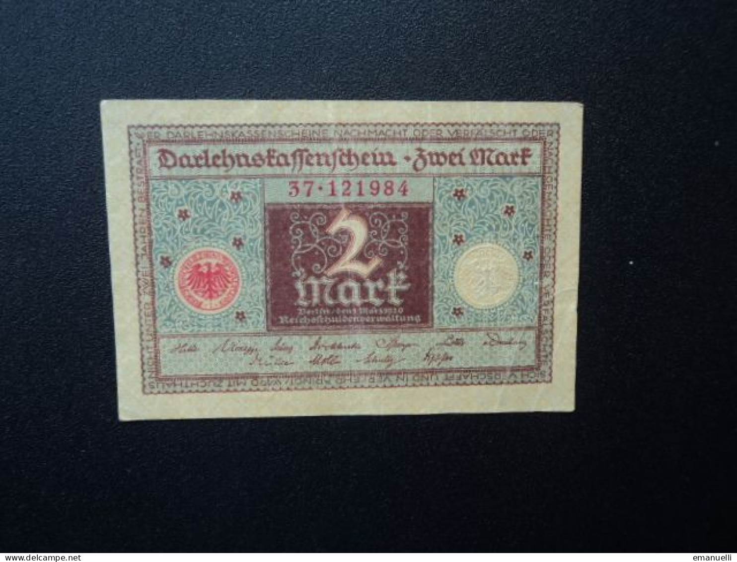 ALLEMAGNE : 2 MARK   1.3.1920    CA 65b / P 60    TTB - Imperial Debt Administration