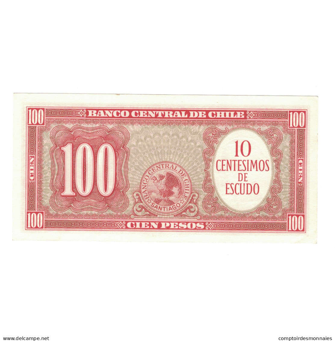 Billet, Chili, 10 Centesimos On 100 Pesos, KM:127a, NEUF - Chile