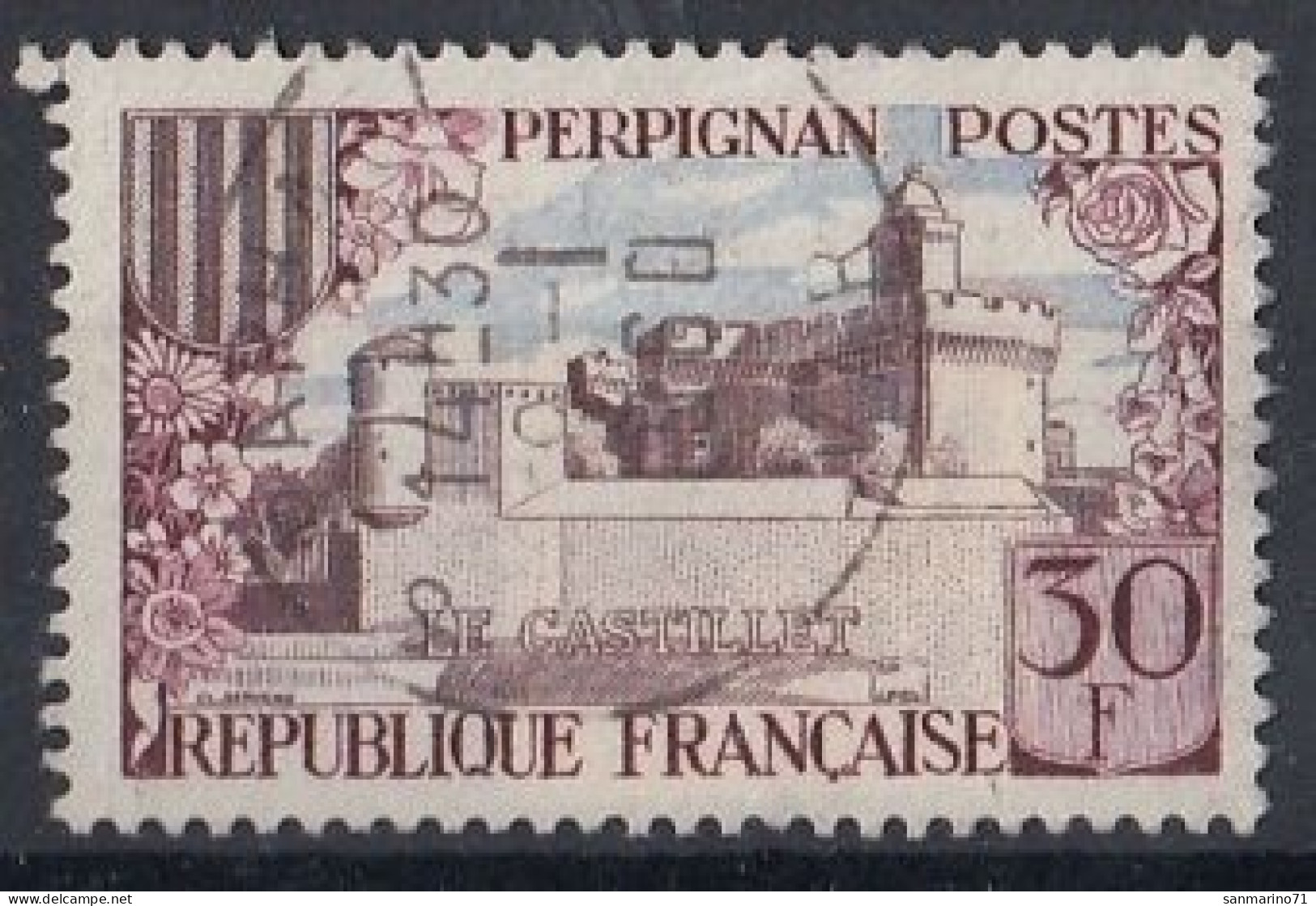 FRANCE 1269,used,falc Hinged - Châteaux