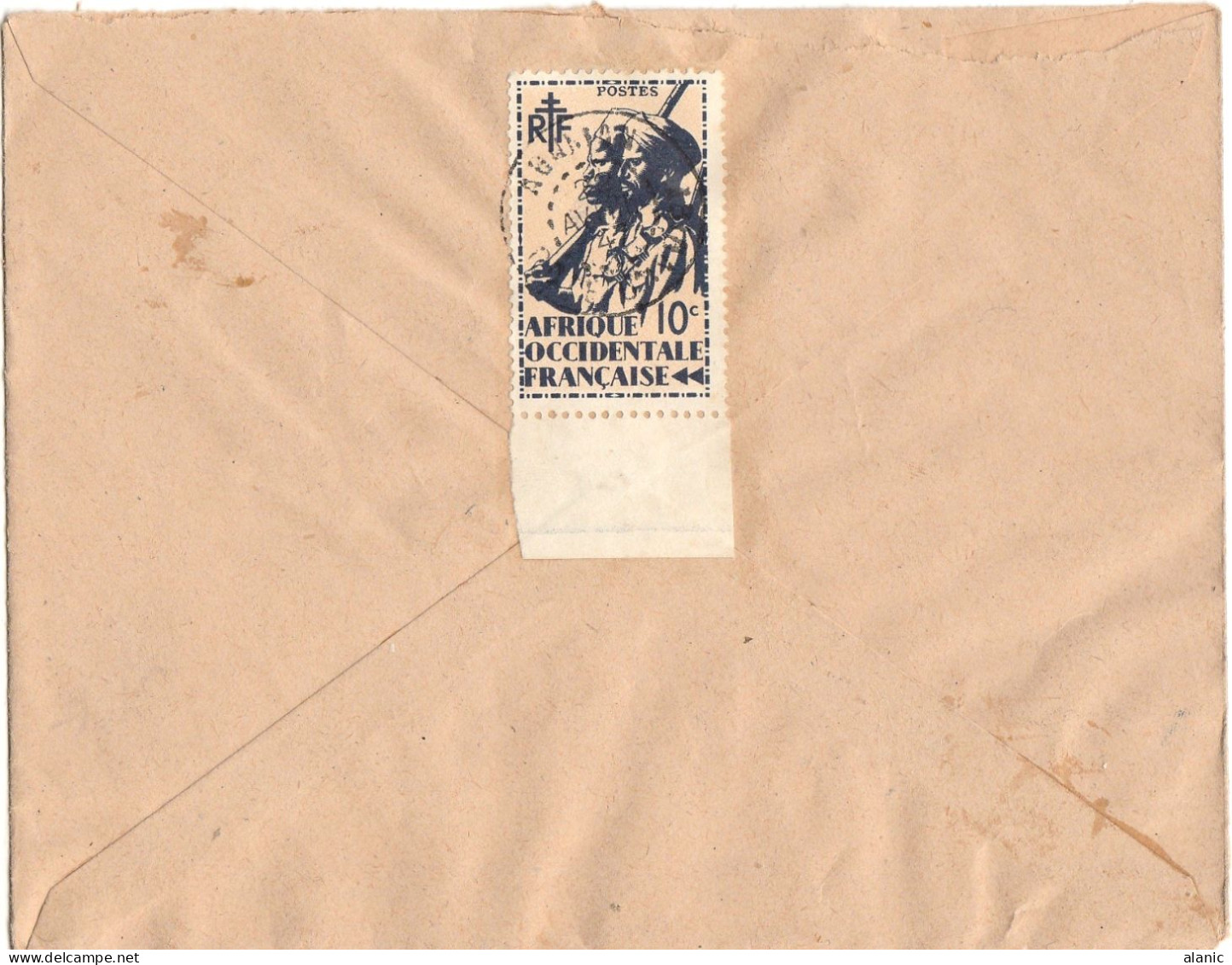 COTE  D'IVOIRE Lettre Recommandée-Par Avion-Bel Affranchissement- ABDIJAN Pour AURILLAC (Cantal)22 Avril 1947 - Covers & Documents