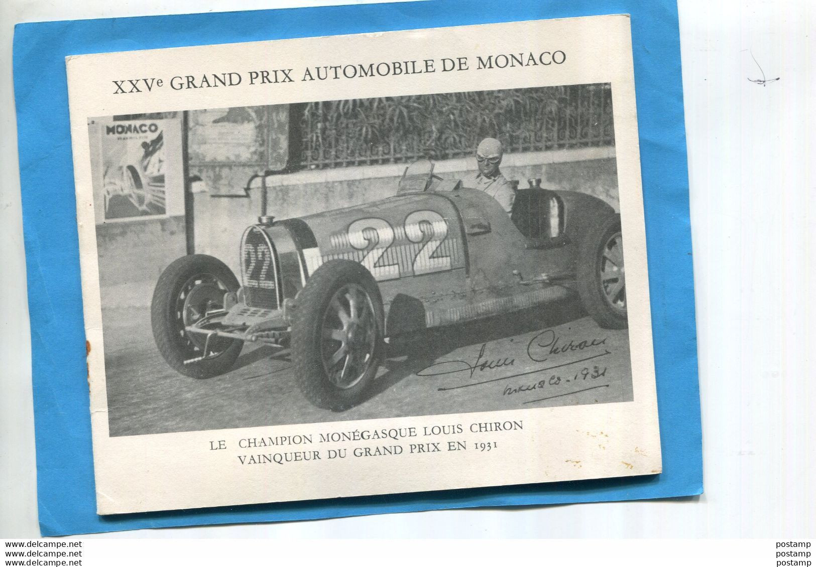 MONACO-Livret De L'historique Du GRAND PRIX 12 Pages-photos 1931+1929+1966 +rainier Grace-+texte - Photos De Timbres - Automobile - F1