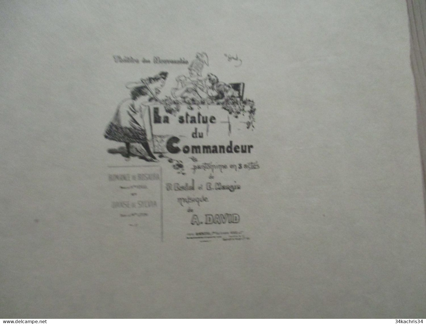 Programme Illustré Par Gerbault Essai? La Statue Du Commandeur Pantomime 16 X 25 Environs - Programs